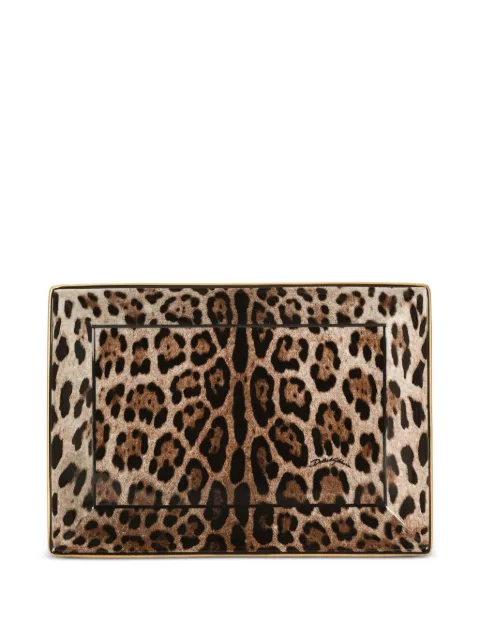 Dolce & Gabbana porcelain trinket tray (26cm x 8.5cm) Brown TCC199TCAMU