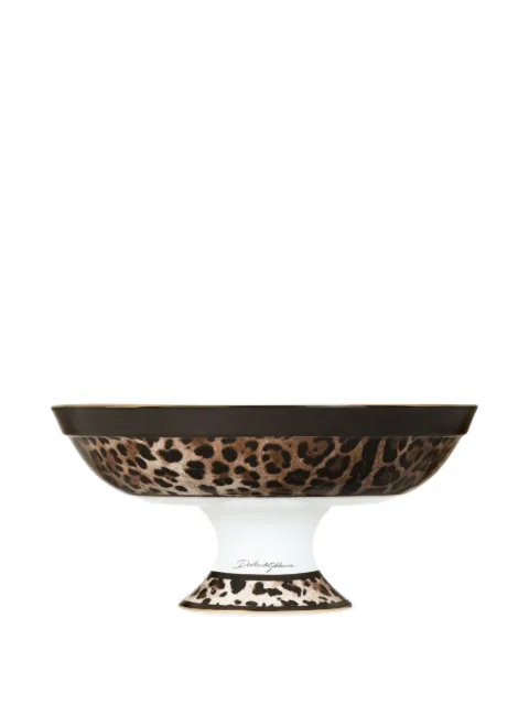 Dolce & Gabbana leopard porcelain fruit bowl Brown TCC193TCAMU