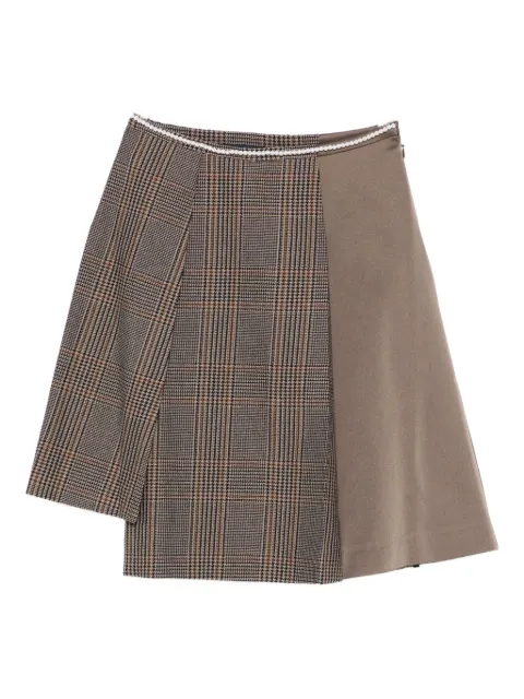 Kolor Prince of Wales-check skirt Brown KOFW25SK01893