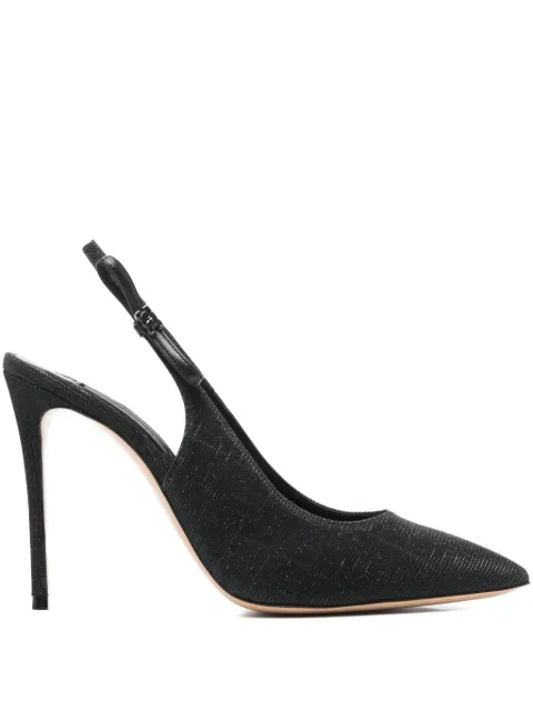 Casadei 100mm slingback pumps Black 1G652A1001TRINI9001