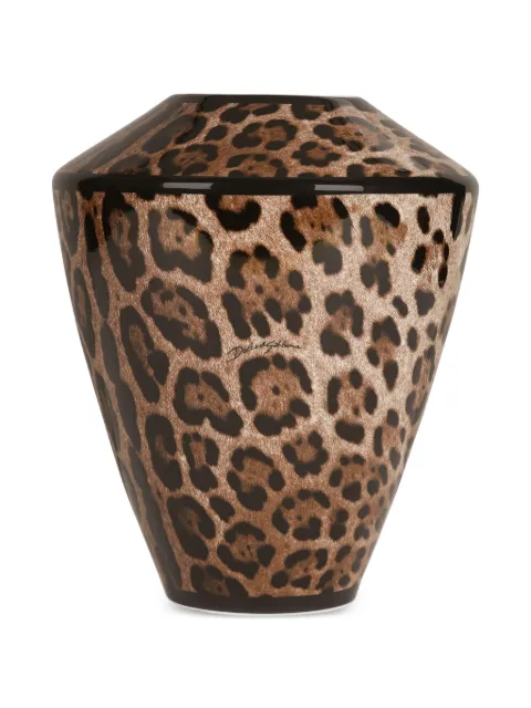 Dolce & Gabbana large leopard-print Amphora vase Brown TCC198TCAMW