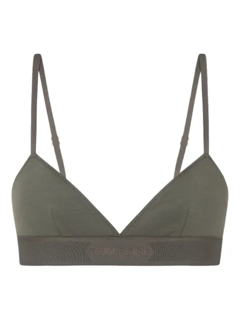 TOM FORD logo-detail bra Green BRJ009JEX166