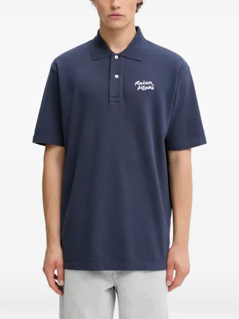 Maison Kitsuné embroidered-logo polo shirt Blue MM00201KJ7010