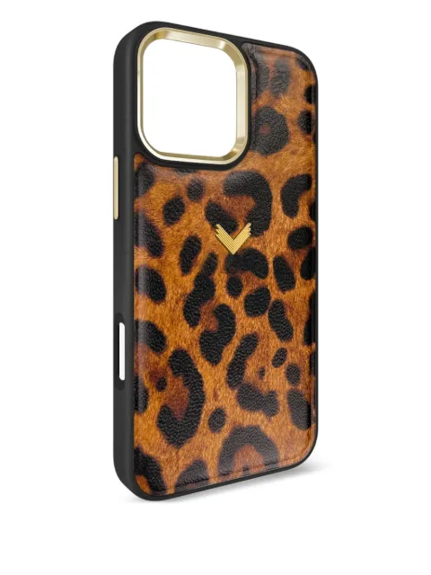 VELANTE leopard-print iPhone 16 Pro phone case Brown 01PNCRGAI16PGPANTHEREIPHONE16PRO