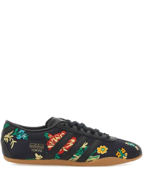 adidas floral-embroidered lace-up sneakers Black JR1494MULTI