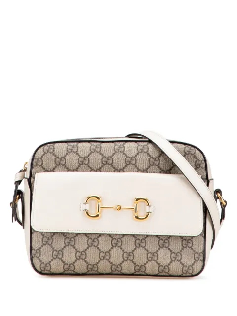 Gucci Pre-Owned 2016-2025 Small GG Supreme Horsebit 1955 crossbody bag Brown KALJJ0BY1UJD9ZHK