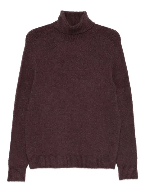 original vintage style turtleneck sweater Brown ARAN