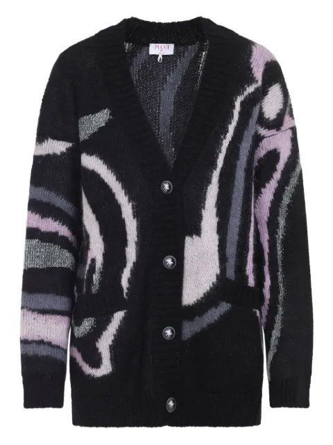 PUCCI oversized cardigan with Marmo inlay Black 5UKQ815U967