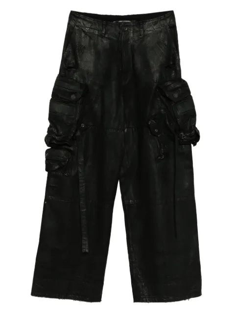 Julius coated wid-leg trousers Black 917PAM1C