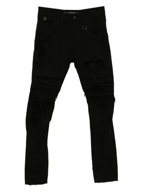 Julius ribbed taper jeans Black 917PAM2