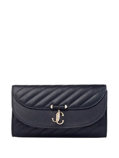 Jimmy Choo Avenue Curve quilted chain-strap shoulder bag Blue AVNCURVEWALLETCHNHBU