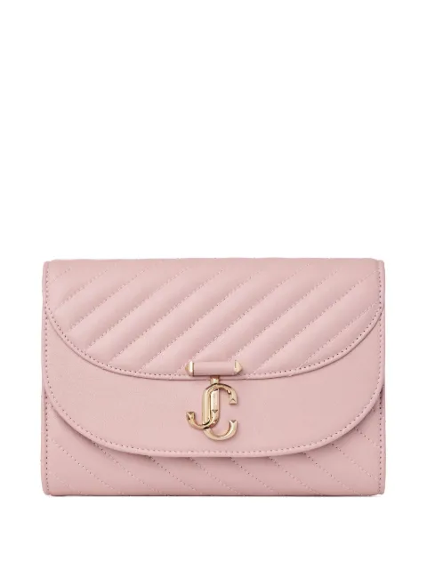 Jimmy Choo Curve quilted chain-strap clutch bag Pink AVNCURVECLUTCHHBU