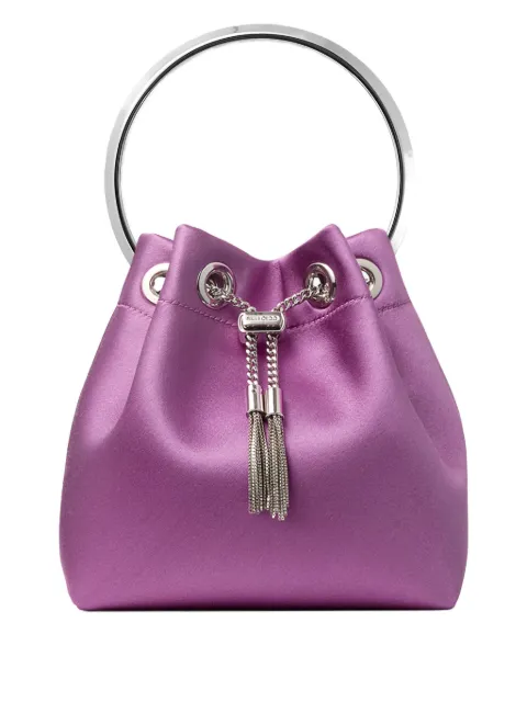 Jimmy Choo Bon Bon ring-handle bucket bag Purple BONBONFUQ