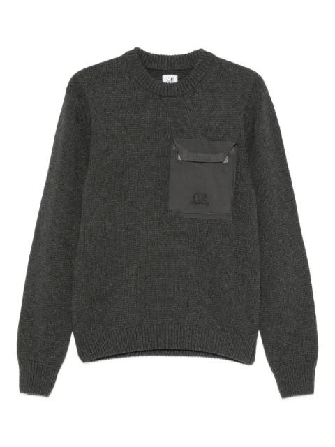C.P. Company chest-pocket crew-neck sweater Grey 19CMKN244A110149M978