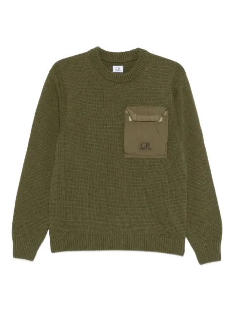 C.P. Company chest-pocket sweater Green 19CMKN244A110149M652