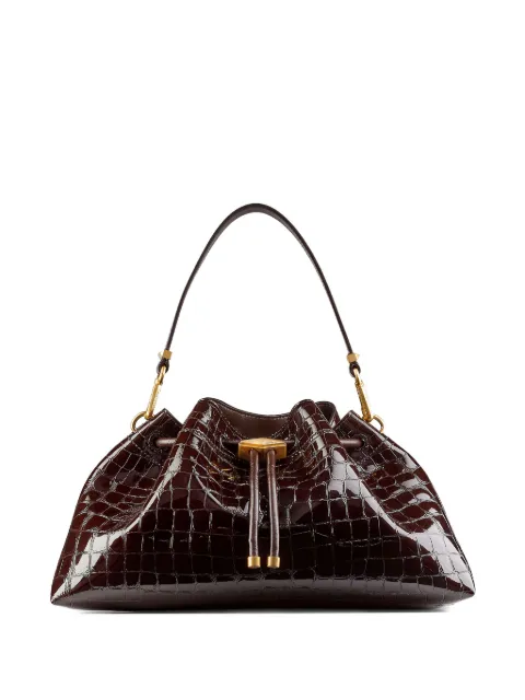 Jimmy Choo medium Cinch crocodile-effect shoulder bag Brown BONBONBCKTEWCBH