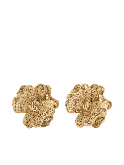 Jimmy Choo Lace Corsage Studs earrings Gold LACECORSAGESTUDSMFQ