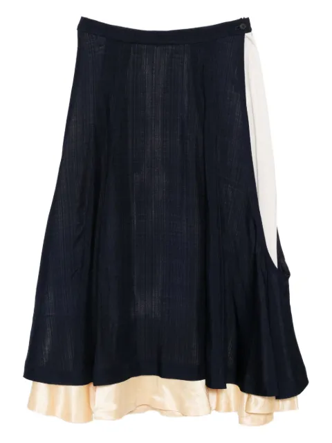 Toga plain weave skirt Blue TA252FG026