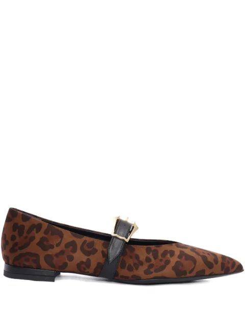 Sergio Levantesi Venere56 leopard-print ballet flats Brown VENERE56VELVET