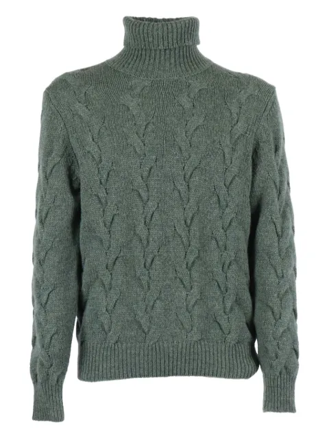 Filippo De Laurentiis cable-knit roll-neck sweater Green DV3MLBC5T