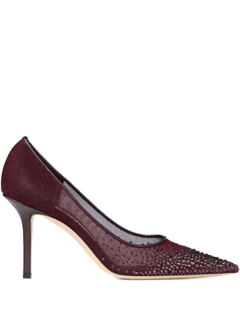 Jimmy Choo Love embellished pumps Red LOVE85NYT