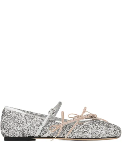 Jimmy Choo Loli ballerinas Silver LOLIBALLERINABQL