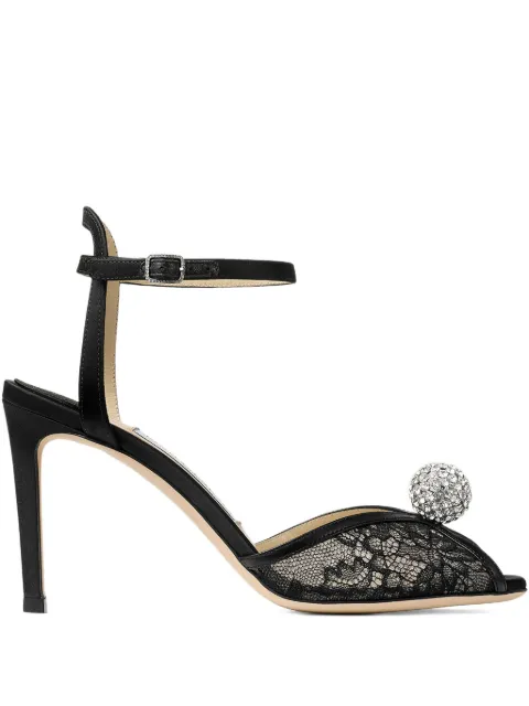Jimmy Choo Sacora 85 sandals Black SACORA85FNB