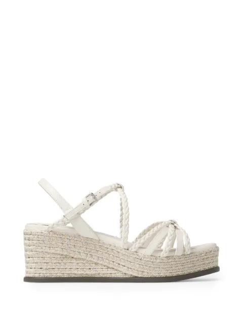 Jimmy Choo Nyra 60 braided espadrille sandals White NYRA60ZKQ
