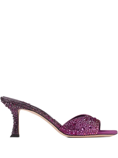 Jimmy Choo Skye 70 heeled mules Purple SKYE70DKX