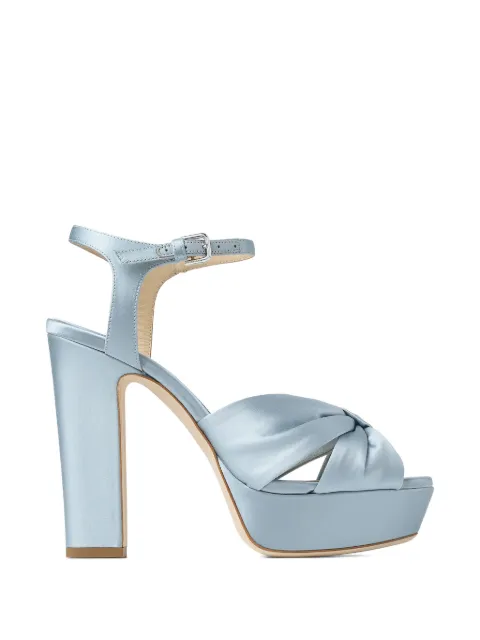 Jimmy Choo Heloise 120 knot platform sandals Blue HELOISE120SAT