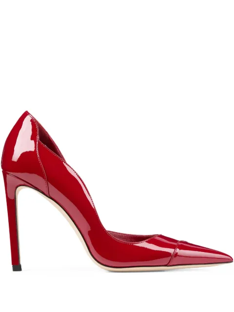 Jimmy Choo Brigitte 100 pointed-toe pumps Red BRIGITTE100PATRUBY