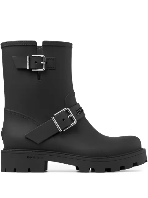 Jimmy Choo Biker Rain buckle-strap boots Black J000181680