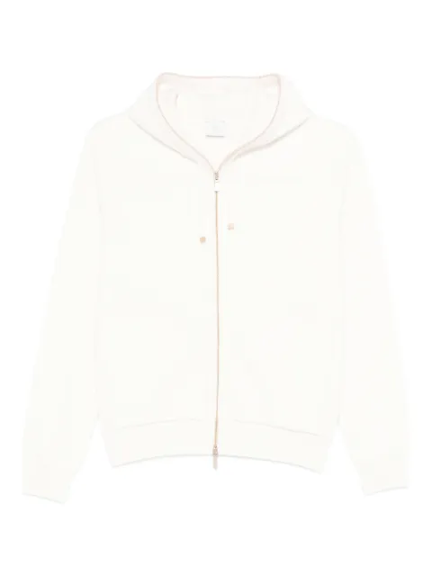 Eleventy zip-up hoodie White L86MAGL10MAG0L049