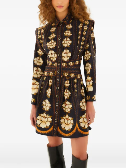 FARM Rio floral-print mini dress Black 339780