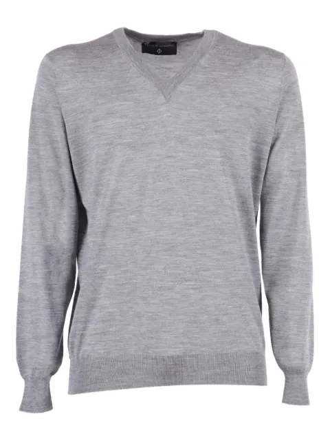 Filippo De Laurentiis V-neck sweater Grey CV1MLLSC18R