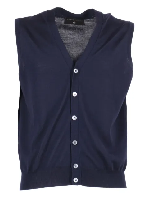Filippo De Laurentiis buttoned vest Blue CB1SMRM16R