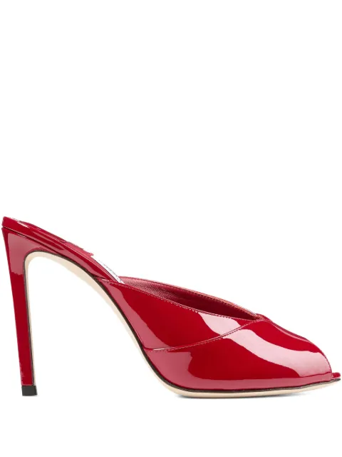 Jimmy Choo Brigitte 100 peep-toe mules Red 0000100118