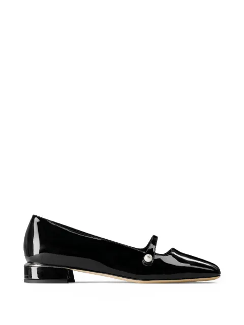 Jimmy Choo Elisa pearl-strap ballet flats Black ELISABALLERINAPAT