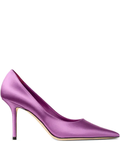 Jimmy Choo Love 85 pointed-toe pumps Purple LOVE85SATVIOLETORCHID