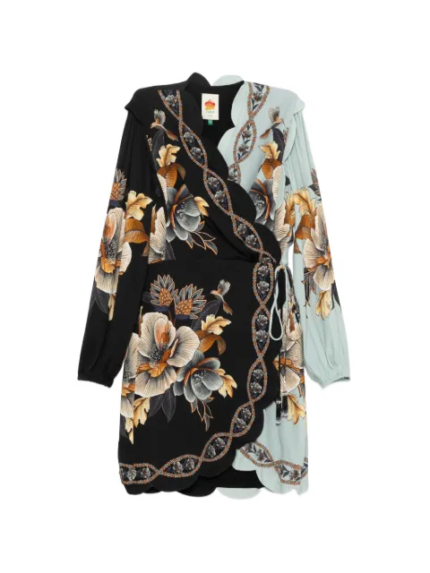 FARM Rio floral-print mini dress Black 339814