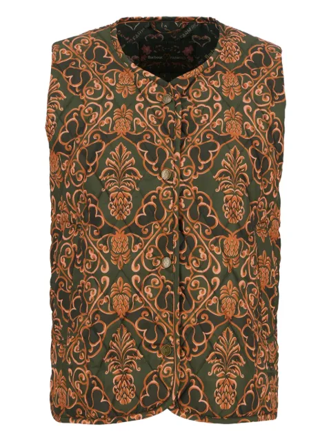 FARM Rio quilted patterned gilet Green 344135