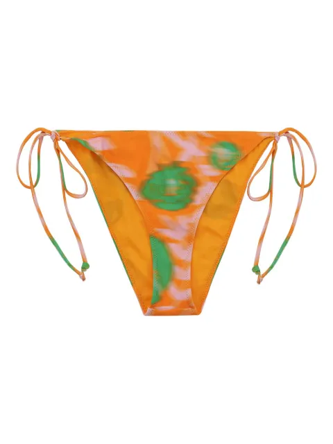 GANNI tie-side printed bottoms Orange A4685