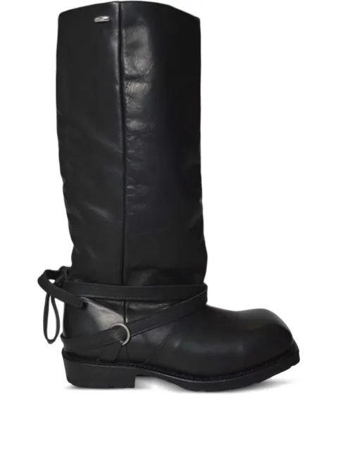 OUR LEGACY High Engine strap boots Black A4257HBBLACKTENSILECATTLEHIDE