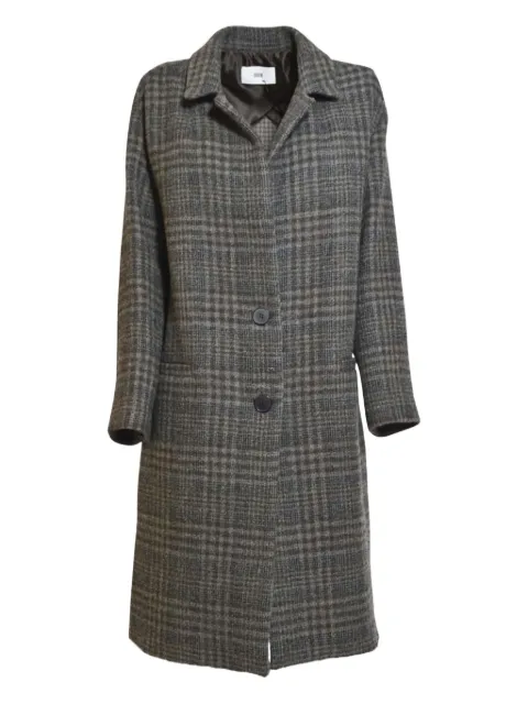 SOLOTRE check-pattern coat Grey M1F009015S
