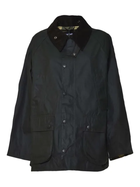 Barbour corduroy-collar coat Black MWX1679SG91