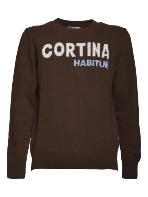 MC2 Saint Barth lettered sweater Brown HER0001
