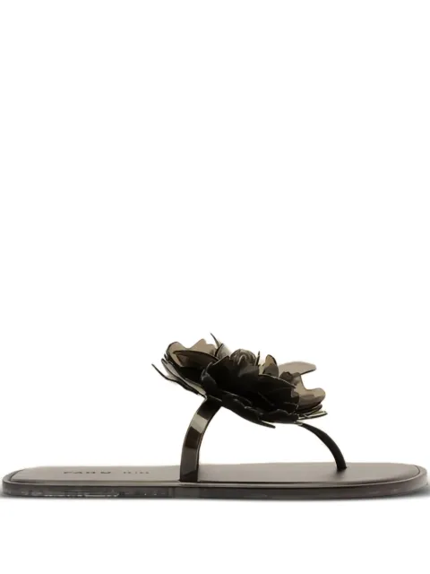 FARM Rio flower-appliqué sandals Black 346661
