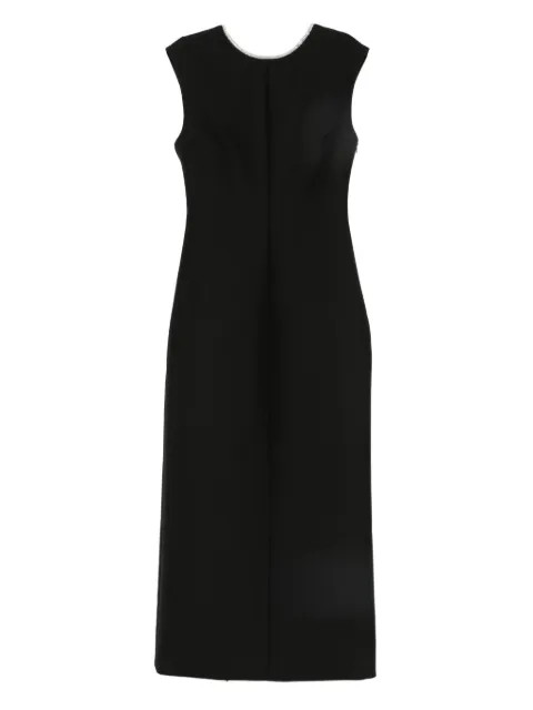 Róhe collar-embellished midi dress Black 41733034