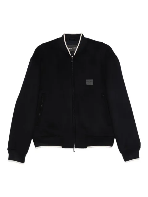 Emporio Armani logo-patch bomber jacket Blue EM003049AF18229