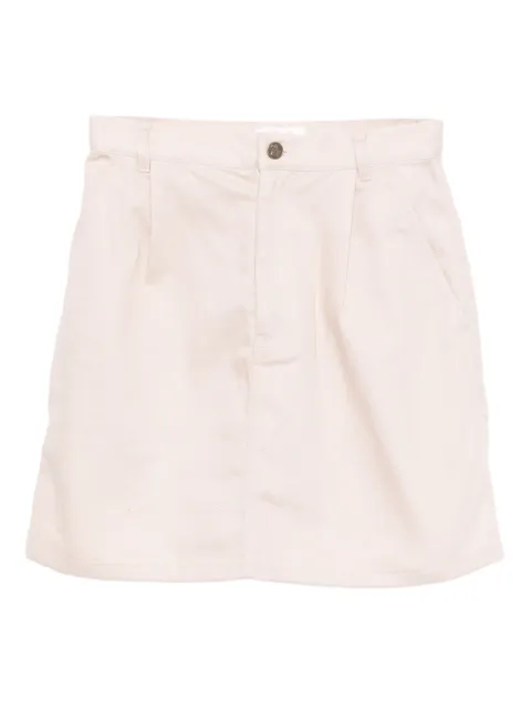To b. by agnès b. logo-embroidered mini skirt Neutrals 6321WX57